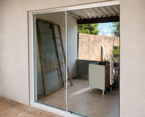 Projeto de porta de vidro Crystal Vidros
